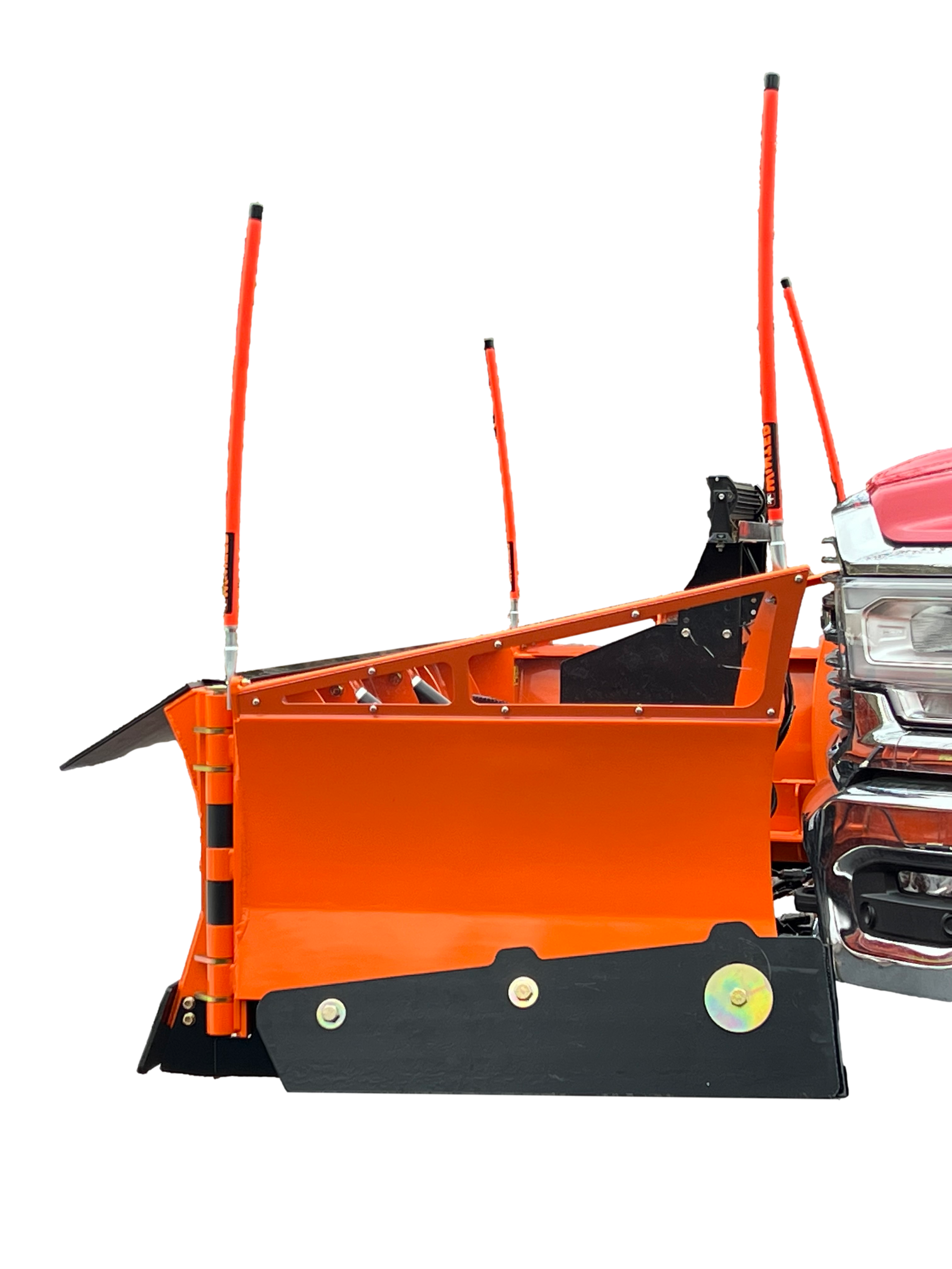 Sno-Power plow wing and cutting edge detail